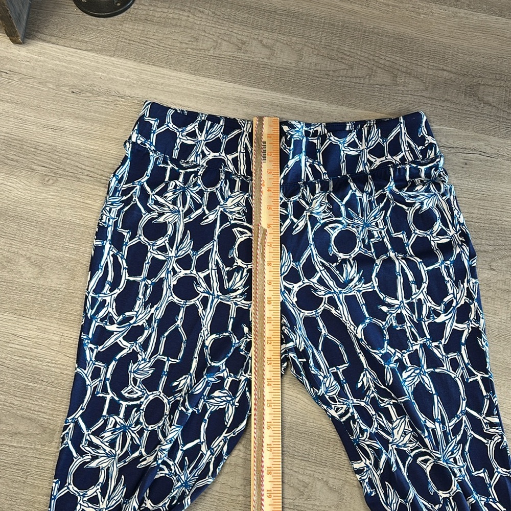 Lilly Pulitzer Loralee Pants in Bamboo High Tide Navy Blue Size Medium - Picture 6 of 7